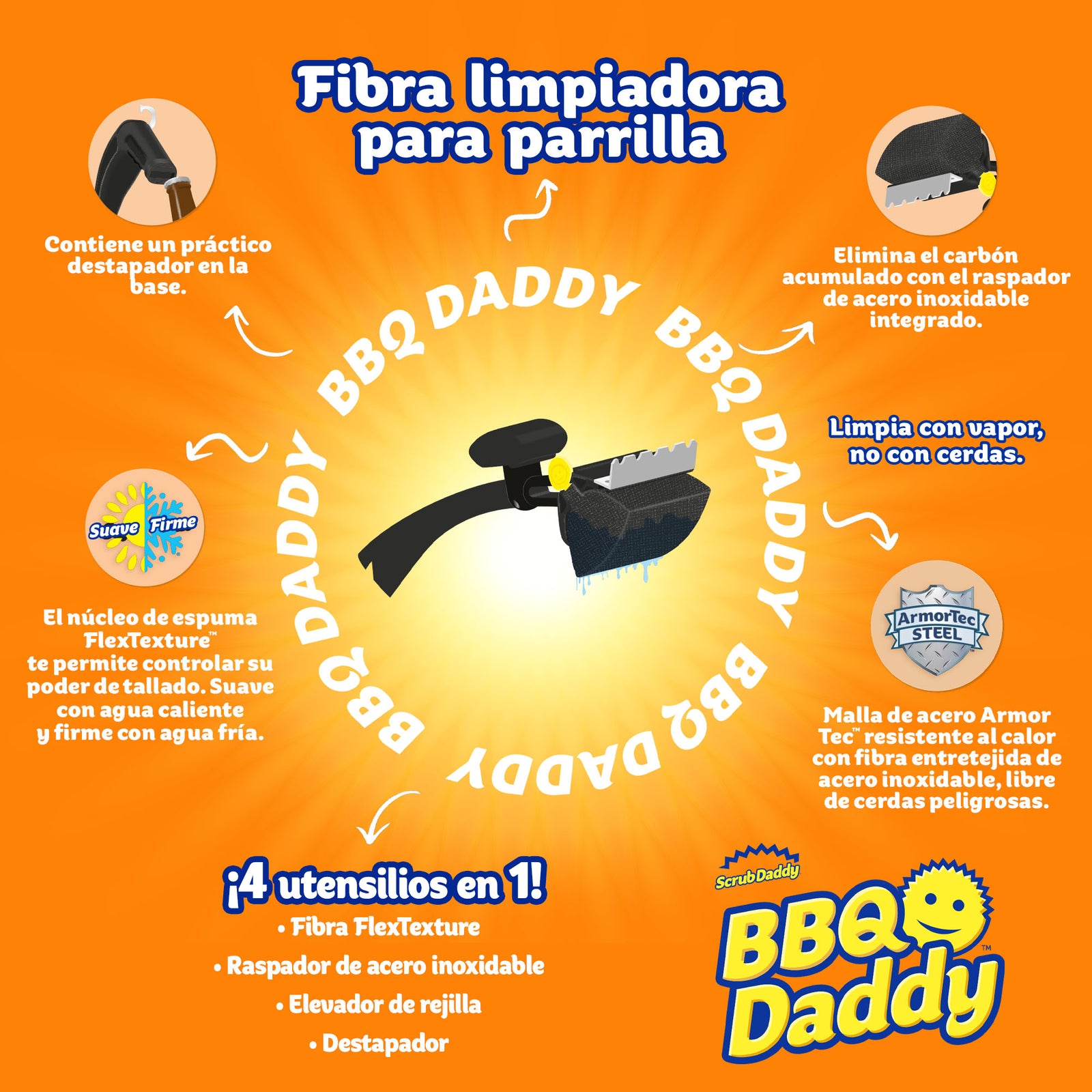 ¡NUEVO! Fibra Limpiadora para Parrillas BBQ Daddy