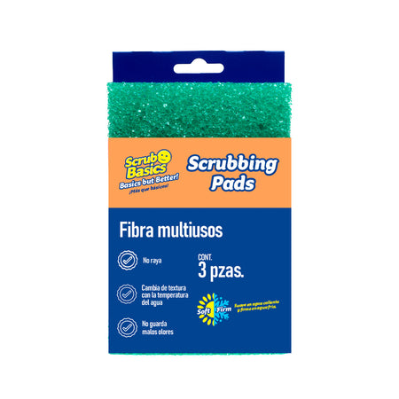Fibras Multiusos Scrubbing Pads - 3pzas