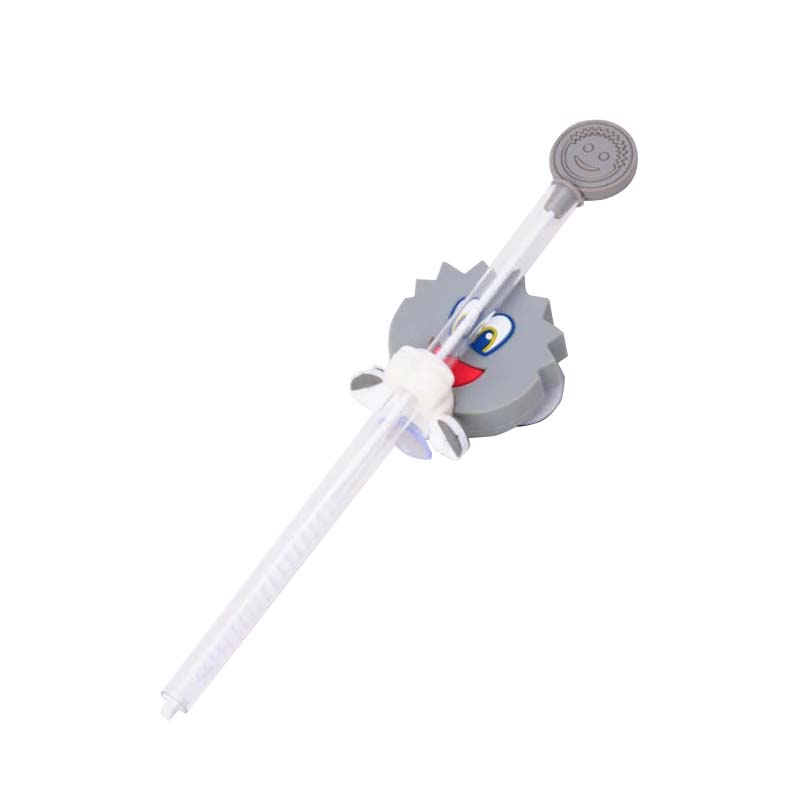 Limpiador para popotes + soporte (gris)